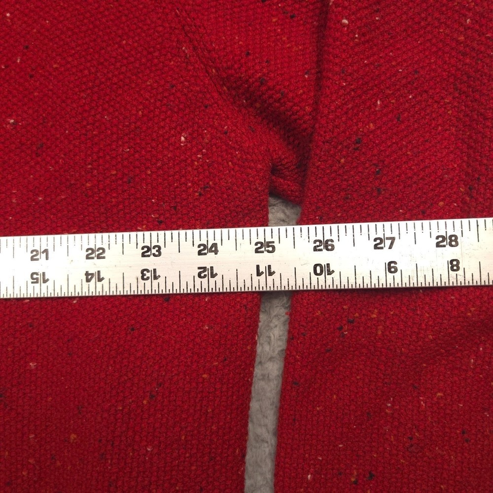 Jos A Bank Men XL Red Lambswool Quarter Zip Sweater Pullover Speckled Knit - Picture 5 of 9
